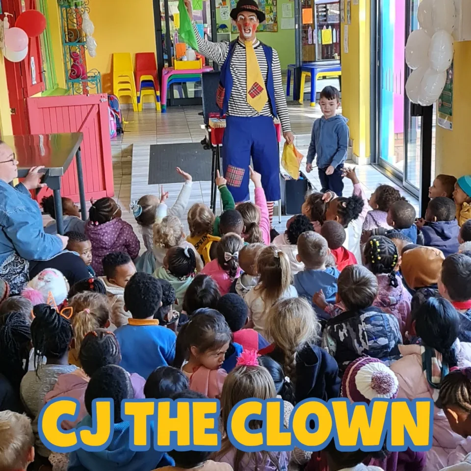 CJ the Clown performing his comedy magic show