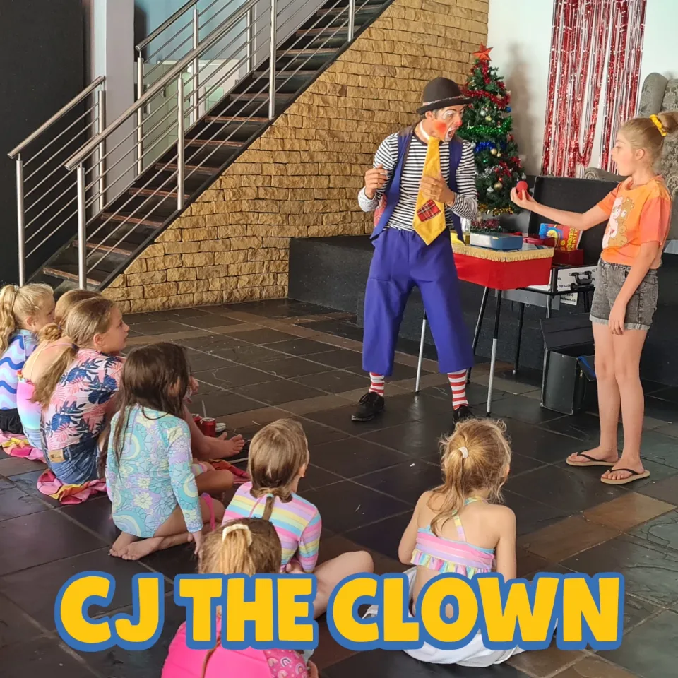 Kids watching CJ the Clown's magic show
